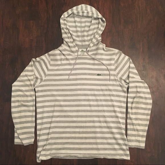 lacoste striped sweatshirt